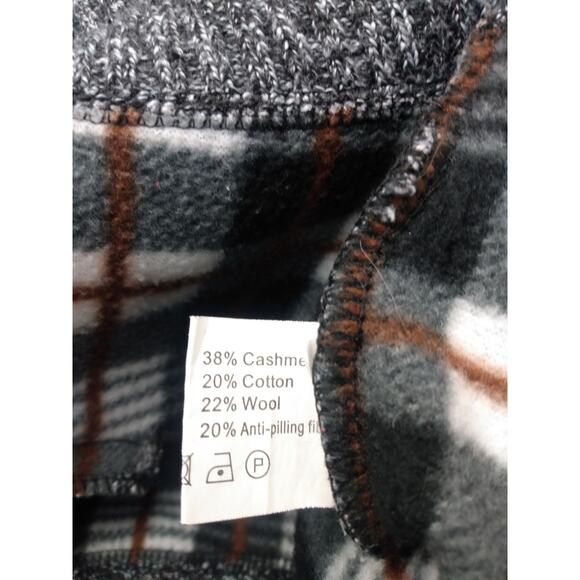 Yeo Kou Sweater Mens Size XLarge Gray Cashmere‎ Wool Blend Full Zip Mock Neck - Picture 7 of 7